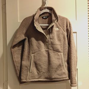 The North Face teddy 1/4 snap fleece